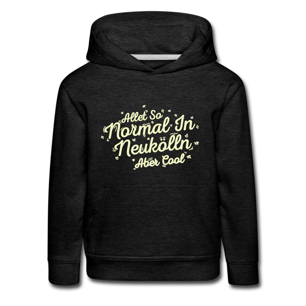 Neukölln is so normal - Kinder Premium Hoodie - charcoal grey