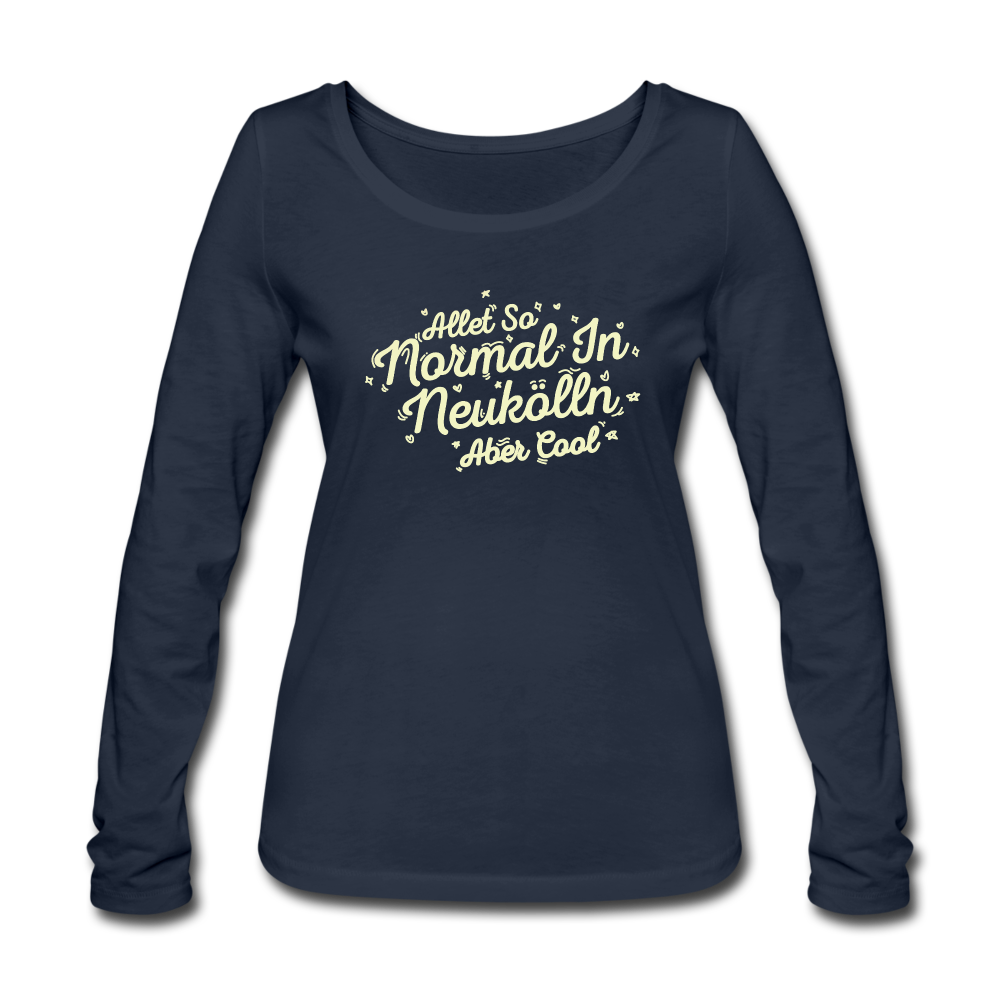 Neukölln is so normal - Frauen Bio Langarmshirt - navy