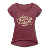 Neukölln is so normal - Frauen T-Shirt mit gerollten Ärmeln - heather burgundy