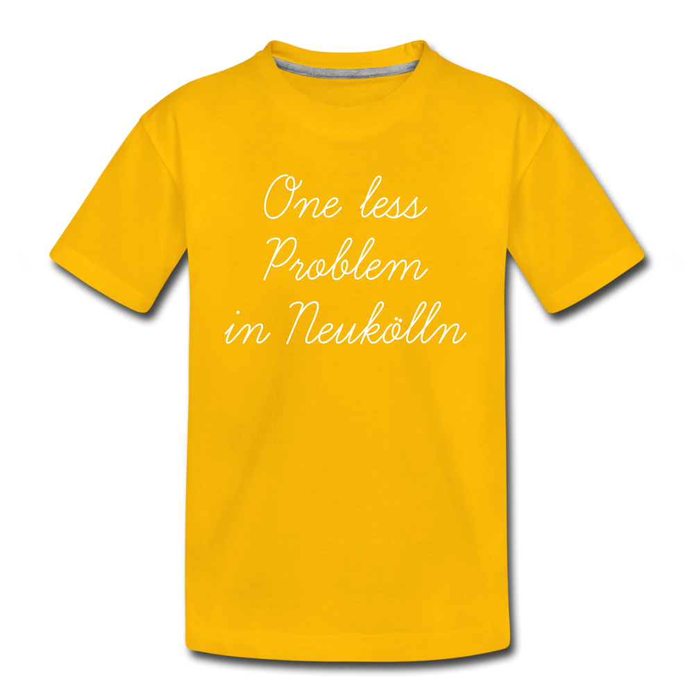 One Less Problem in Neukölln - Teenager Premium T-Shirt - sun yellow
