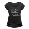 One Less Problem in Neukölln - Frauen T-Shirt mit gerollten Ärmeln - heather black
