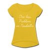 One Less Problem in Neukölln - Frauen T-Shirt mit gerollten Ärmeln - mustard yellow