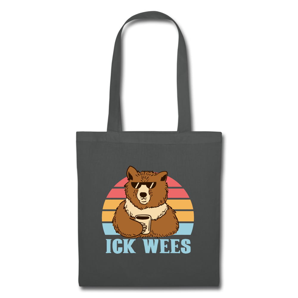 ick wees - Stoffbeutel - graphite grey