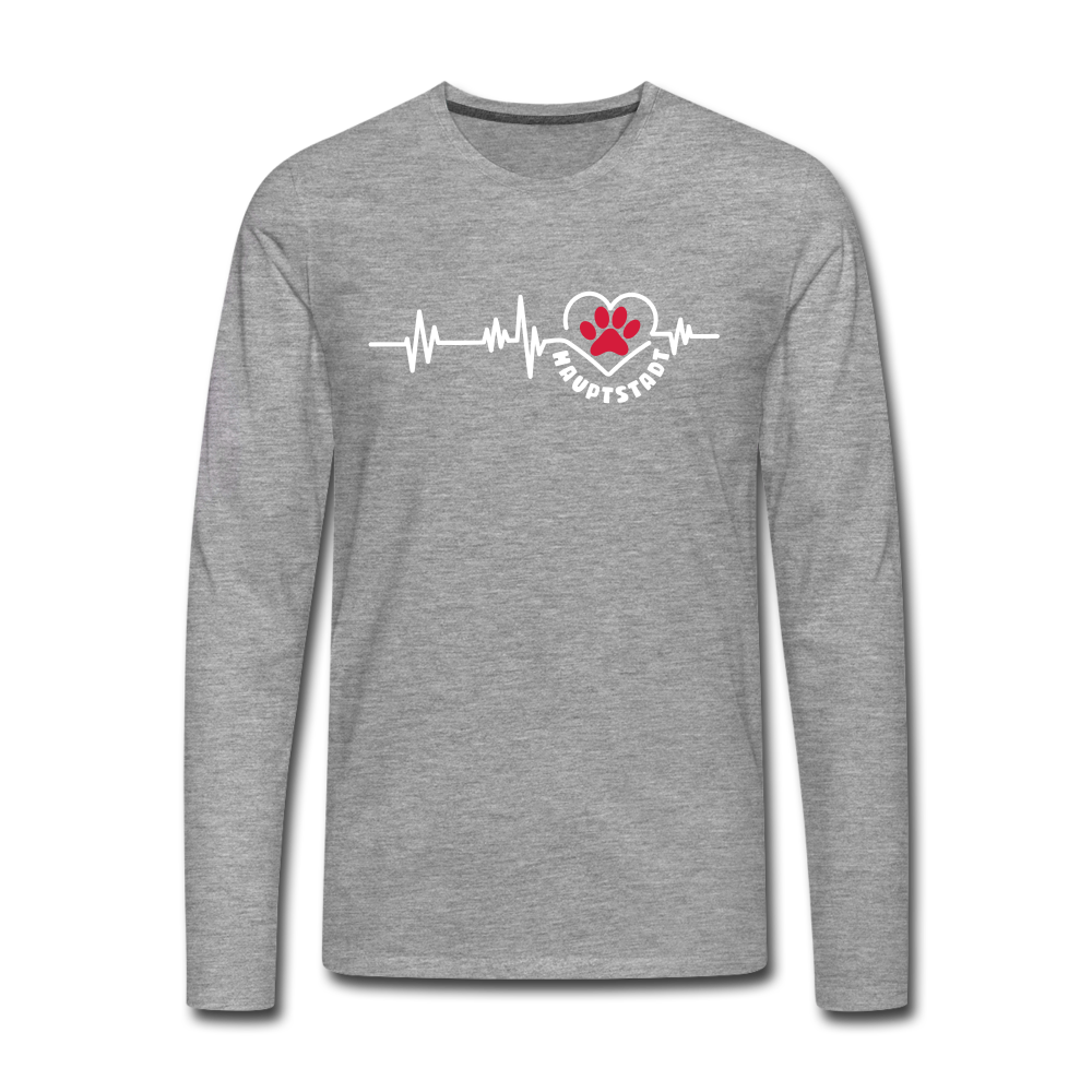 Haupstadt - Männer Premium Langamshirt - heather grey