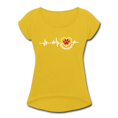 Hauptstadt - Frauen T-Shirt mit gerollten Ärmeln