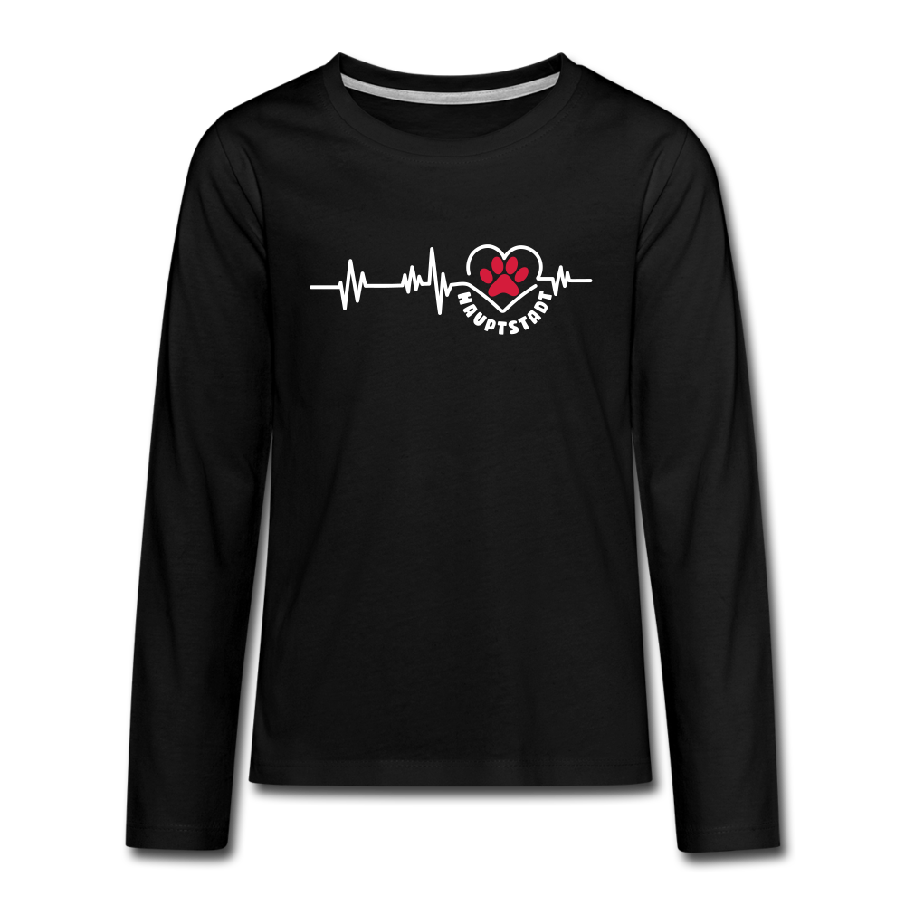 Haupstadt - Teenager Langarmshirt - black