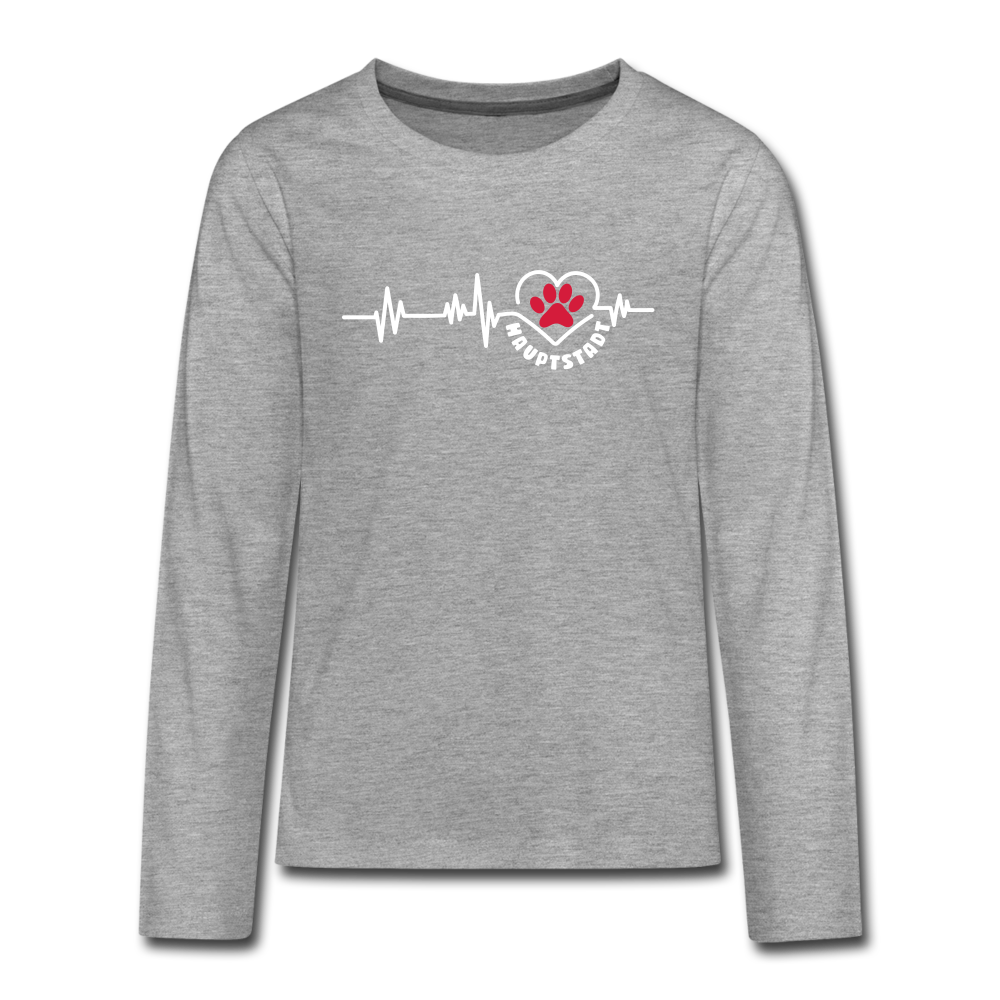 Haupstadt - Teenager Langarmshirt - heather grey