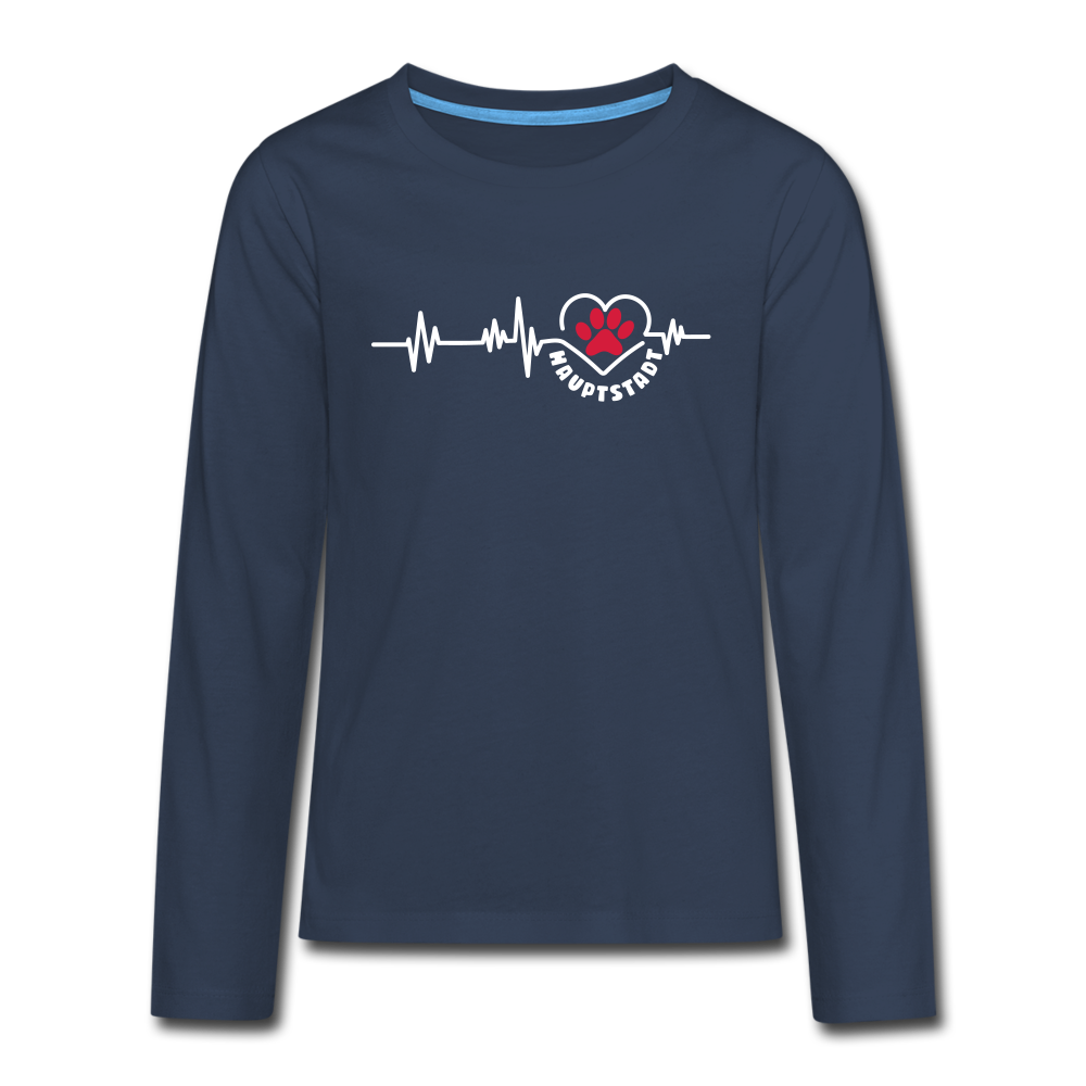 Haupstadt - Teenager Langarmshirt - navy