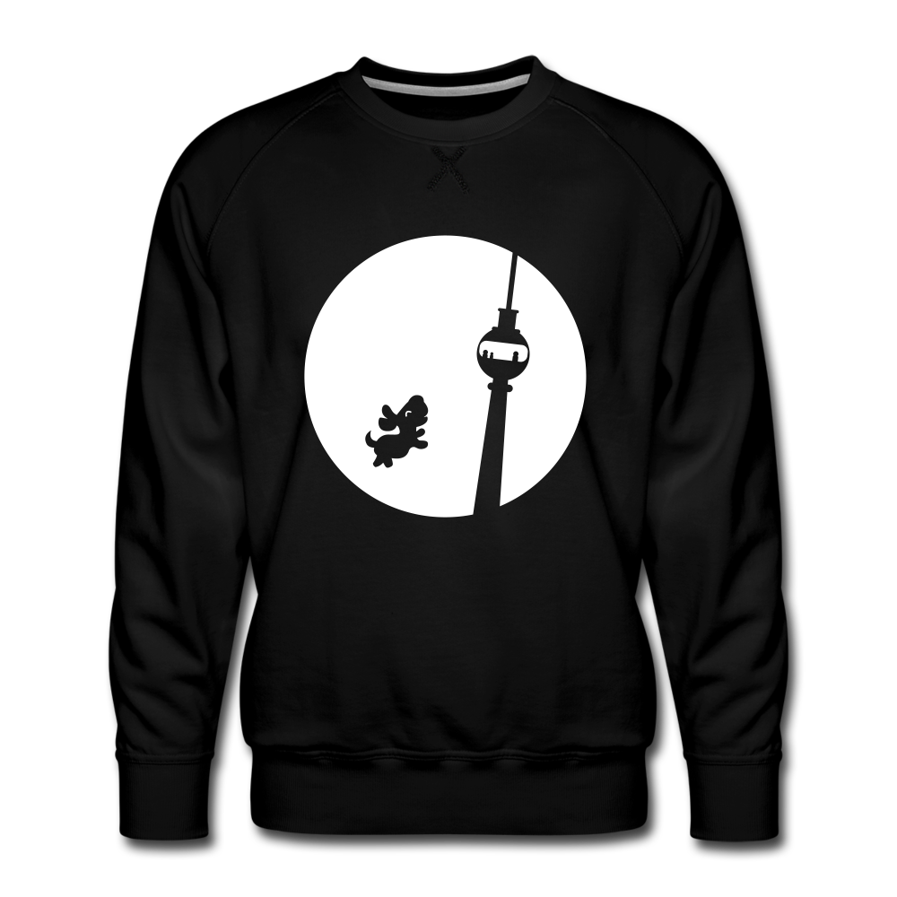 Hund am Fernsehturm - Männer Premium Sweatshirt - black