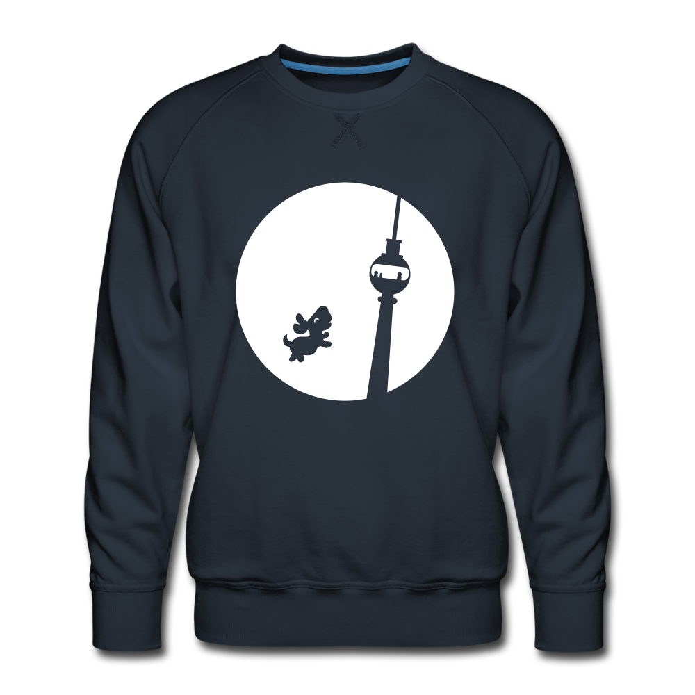 Hund am Fernsehturm - Männer Premium Sweatshirt - navy