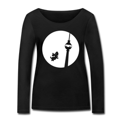 Hund am Fernsehturm - Frauen Bio Langarmshirt