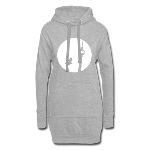 Hund am Fernsehturm - Hoodie-Kleid - heather grey