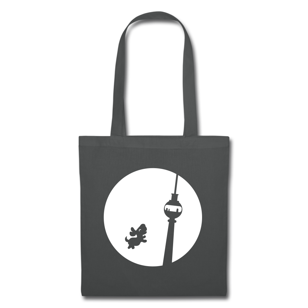 Hund am Fernsehturm - Stoffbeutel - graphite grey