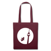 Hund am Fernsehturm - Stoffbeutel - burgundy