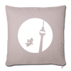 Hund am Fernsehturm - Sofakissen mit Füllung (45 x 45 cm) - light taupe