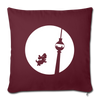Hund am Fernsehturm - Sofakissen mit Füllung (45 x 45 cm) - burgundy