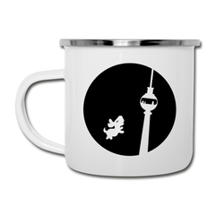 Hund am Fernsehturm - Emaille Tasse