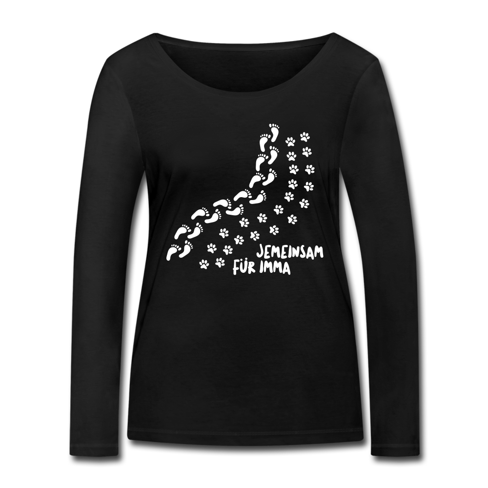 Jemeinsam Für Imma - Frauen Bio Langarmshirt - black