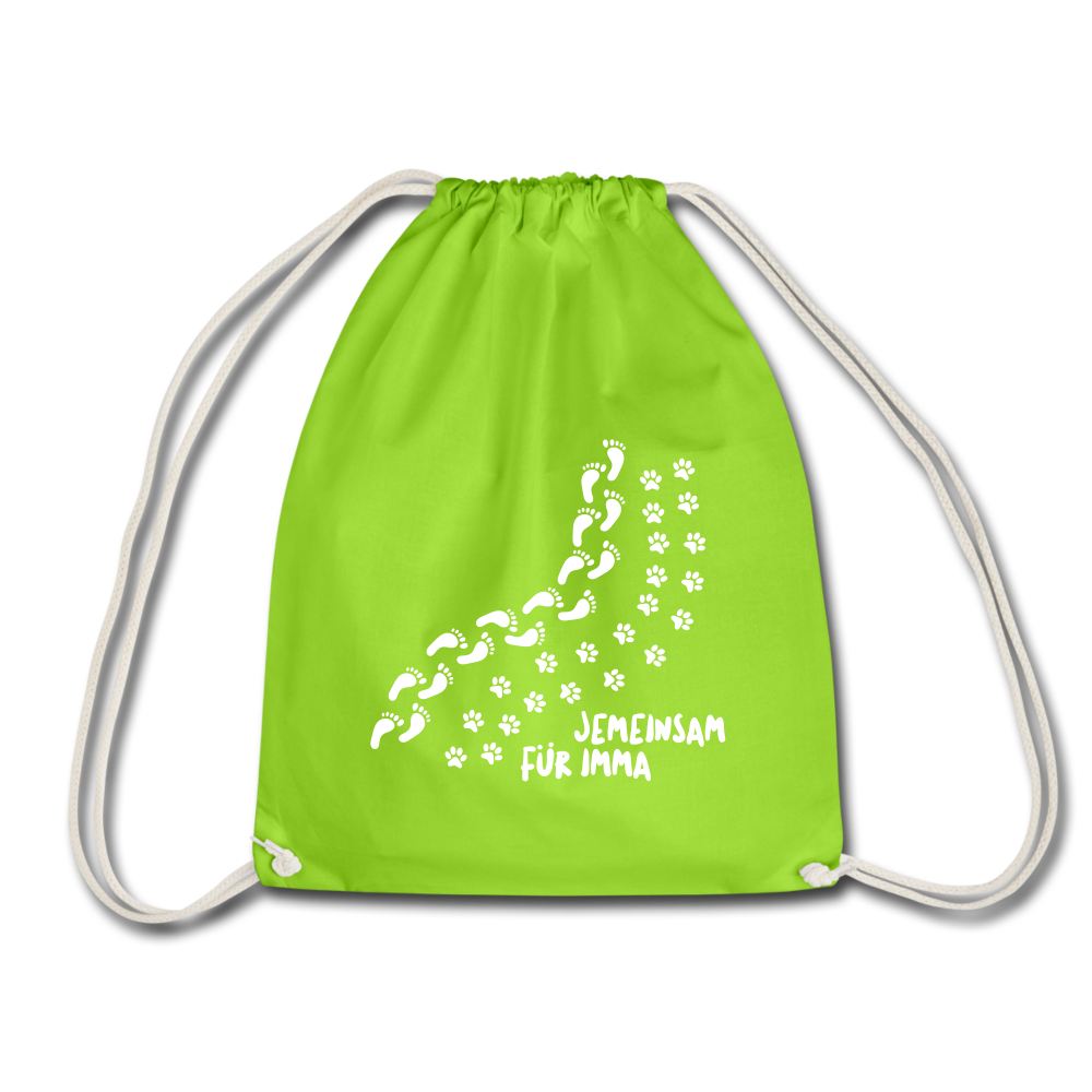 Jemeinsam Für Imma - Turnbeutel - neon green