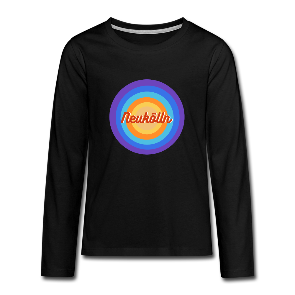 Neukölln Retro - Teenager Langarmshirt - black