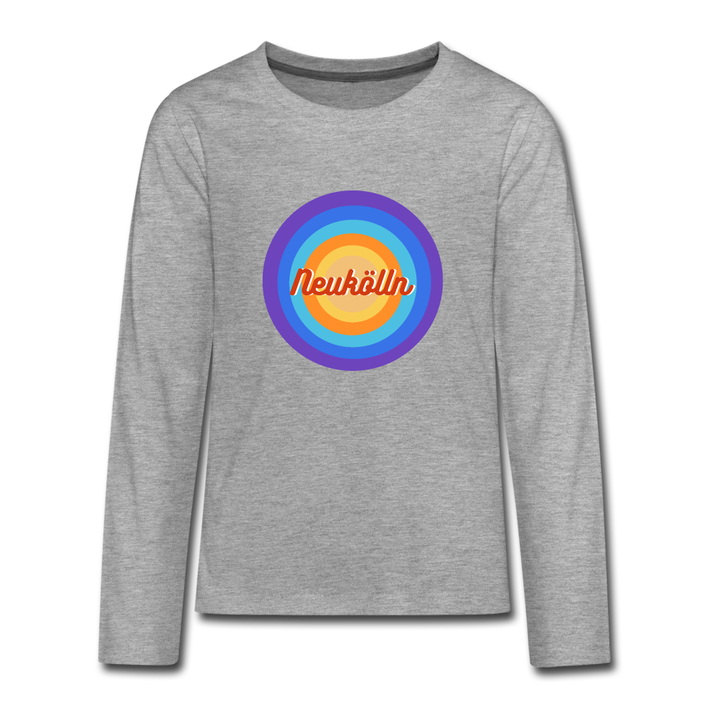 Neukölln Retro - Teenager Langarmshirt - heather grey