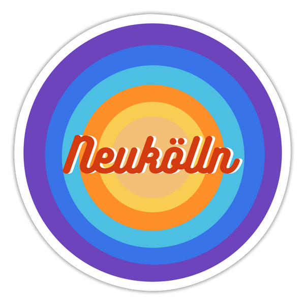 Neukölln Retro - Aufkleber - white matte