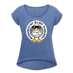 Wesdewat? - Frauen T-Shirt mit gerollten Ärmeln