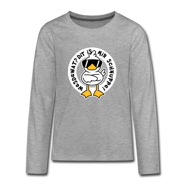 Wesdewat? - Teenager Langarmshirt - heather grey