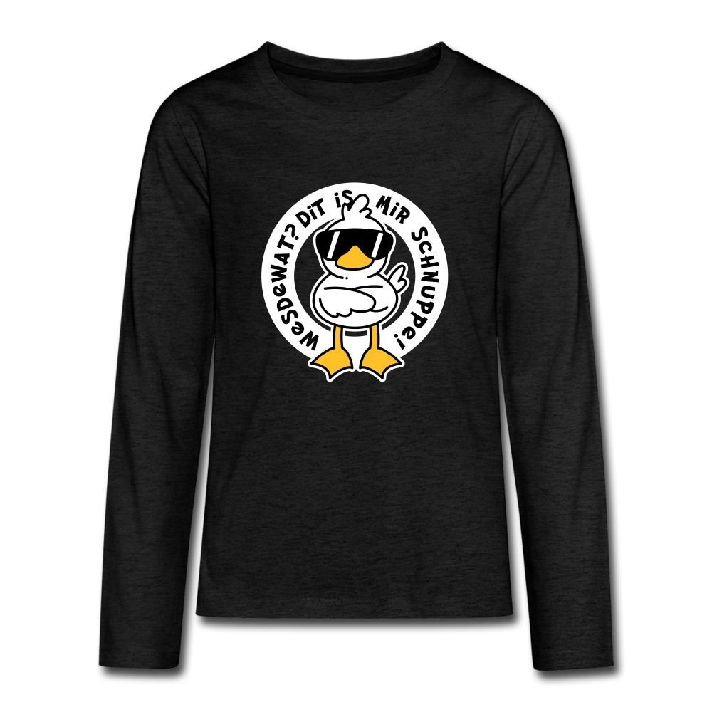 Wesdewat? - Teenager Langarmshirt - charcoal grey
