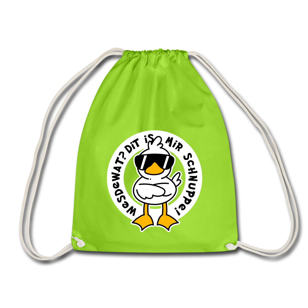 Wesdewat? - Turnbeutel - neon green