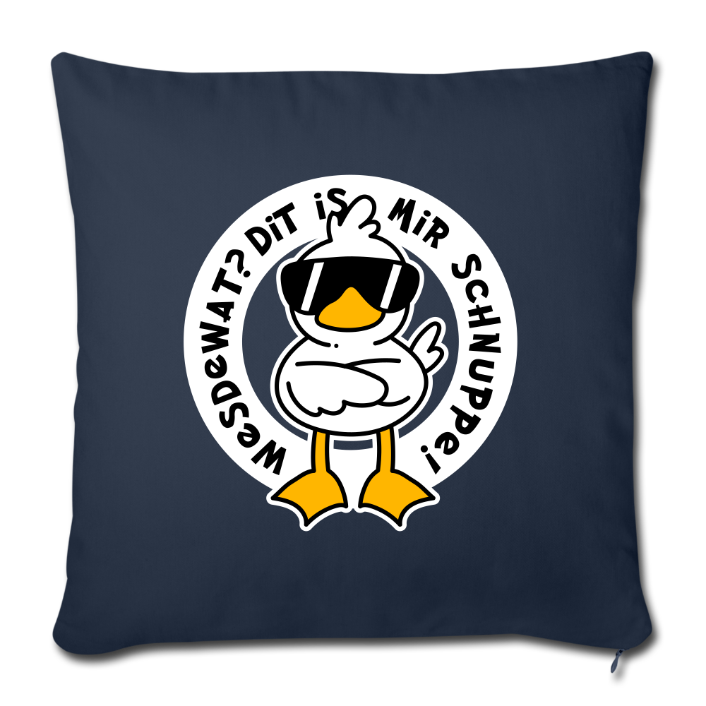 Wesdewat? - Sofakissen mit Füllung (45 x 45 cm) - navy