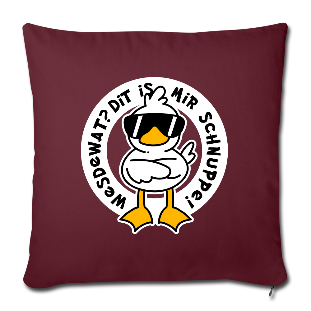 Wesdewat? - Sofakissen mit Füllung (45 x 45 cm) - burgundy