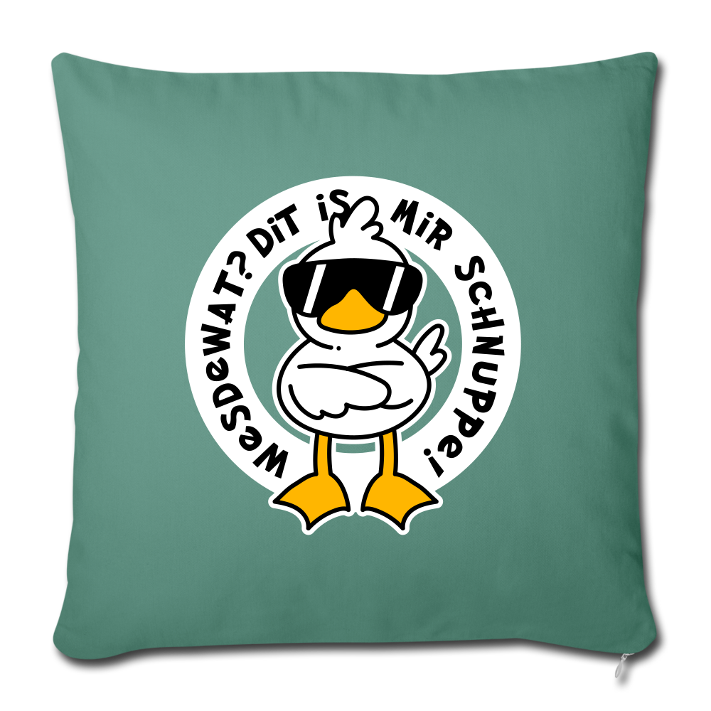 Wesdewat? - Sofakissen mit Füllung (45 x 45 cm) - cypress green