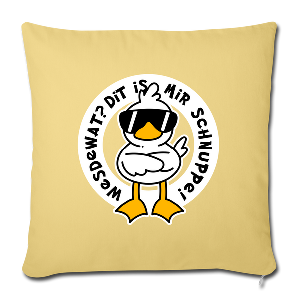 Wesdewat? - Sofakissen mit Füllung (45 x 45 cm) - washed yellow