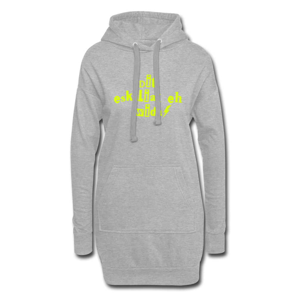 Dit eskaliat eh wilda  - Hoodie-Kleid - heather grey