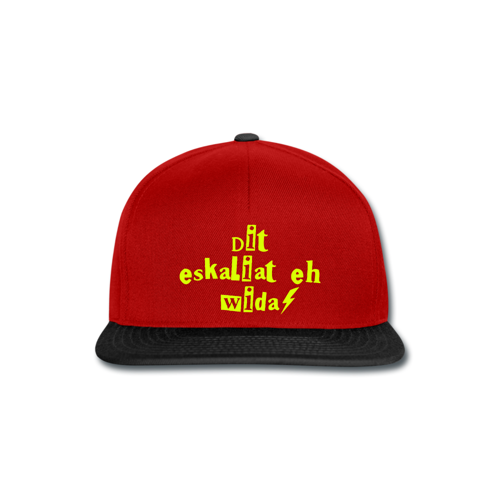 Dit eskaliat eh wilda  - Snapback Cap - red/black