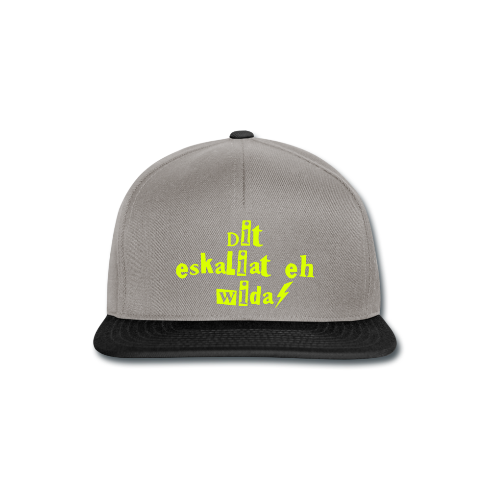 Dit eskaliat eh wilda  - Snapback Cap - graphite/black