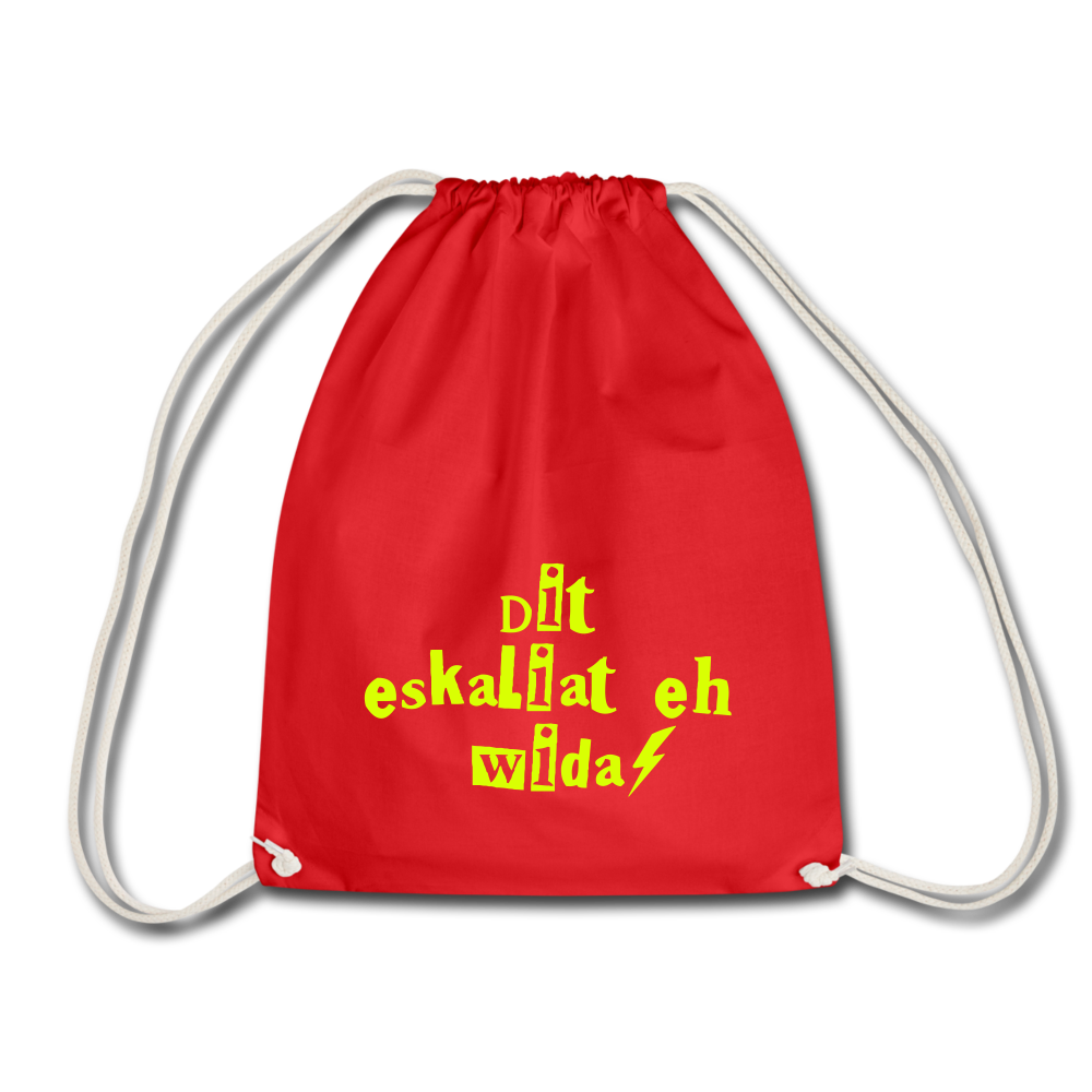 Dit eskaliat eh wilda  - Turnbeutel - red
