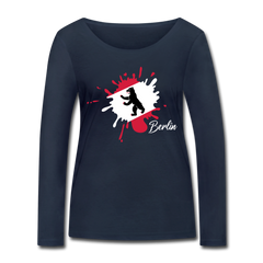 Berlin Klecks Bär - Frauen Bio Langarmshirt