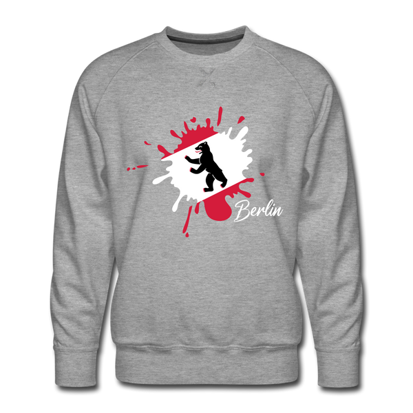Berlin Klecks Bär - Männer Premium Sweatshirt - heather grey