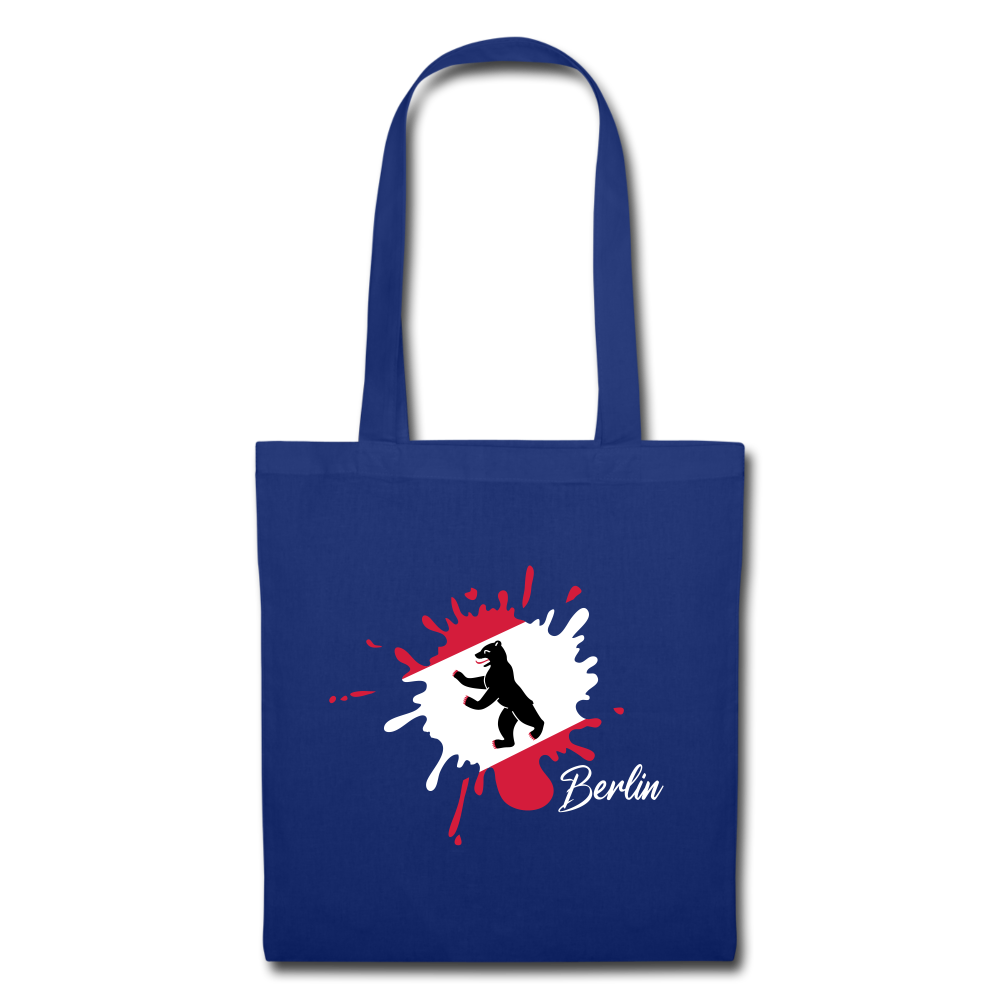 Berlin Klecks Bär - Stoffbeutel - royal blue