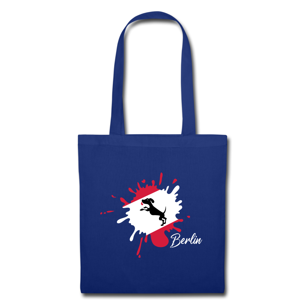 Berlin Klecks Hund - Stoffbeutel - royal blue