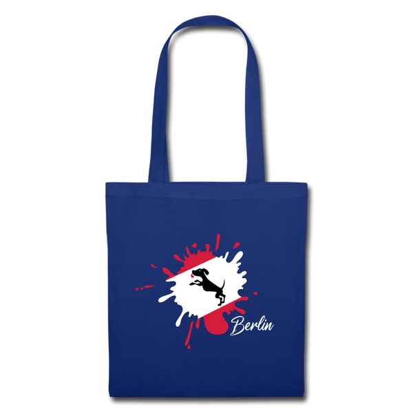 Berlin Klecks Hund - Stoffbeutel - royal blue
