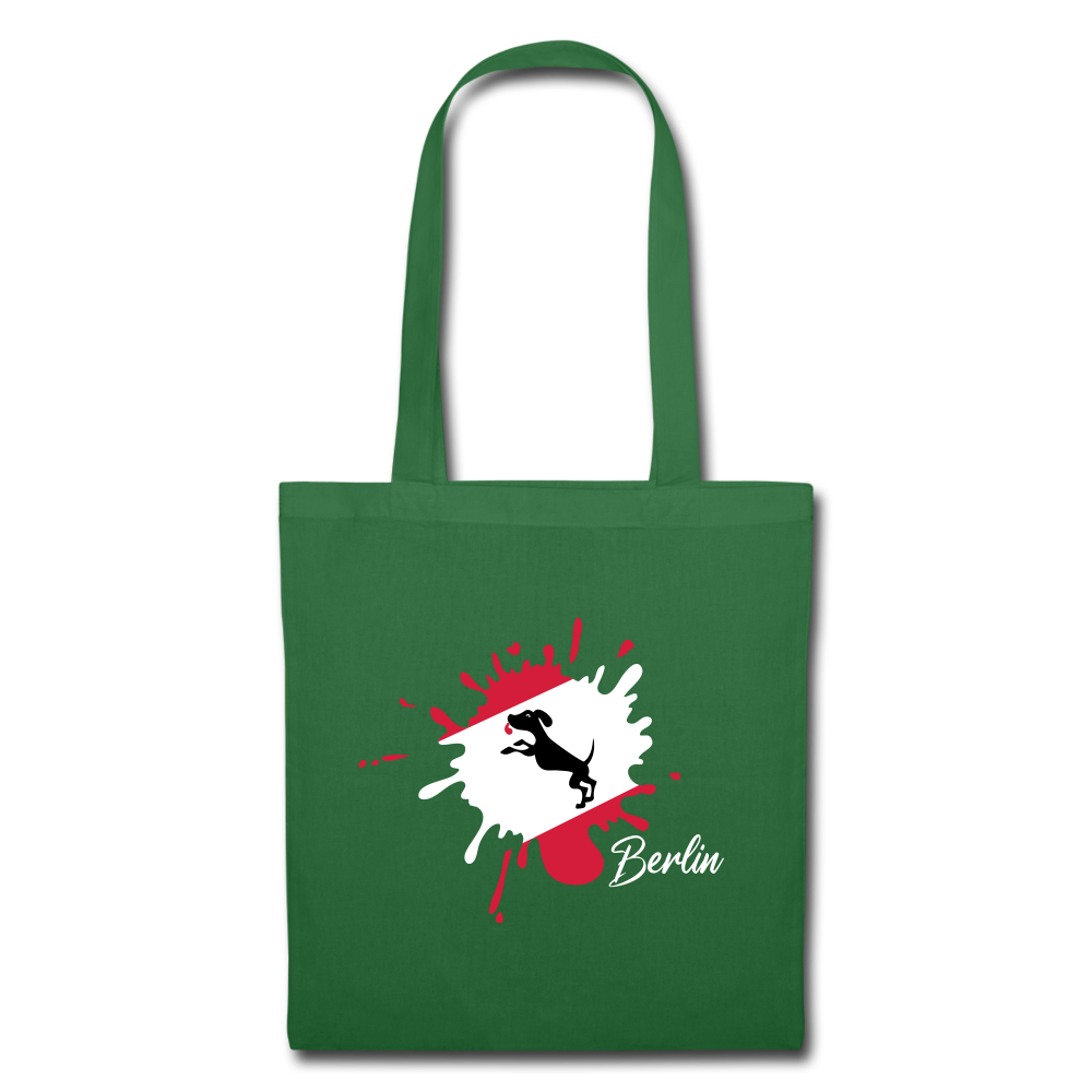 Berlin Klecks Hund - Stoffbeutel - evergreen