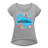 Kreatives Kreuzberg - Frauen T-Shirt mit gerollten Ärmeln - heather grey