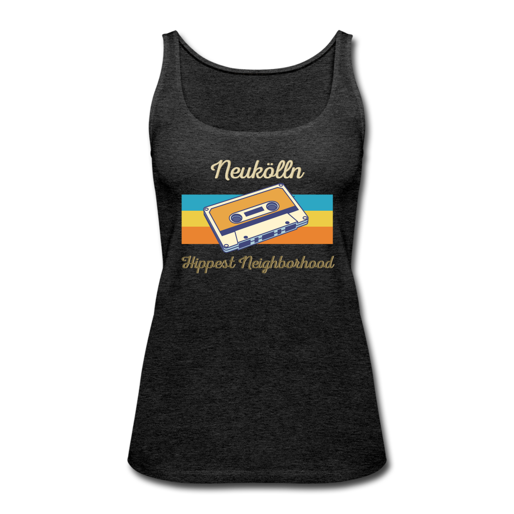 Hippes Neukölln - Frauen Premium Tank Top - charcoal grey