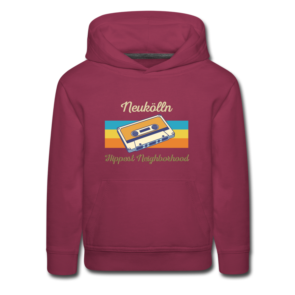Hippes Neukölln - Kinder Premium Hoodie - bordeaux
