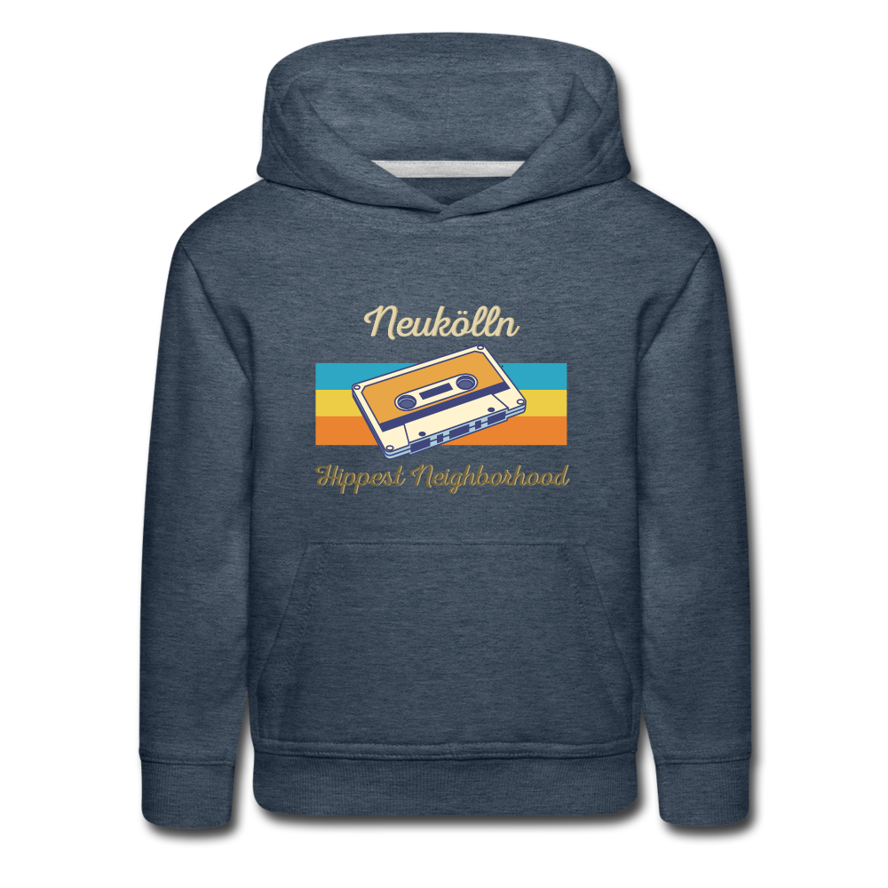Hippes Neukölln - Kinder Premium Hoodie - heather denim