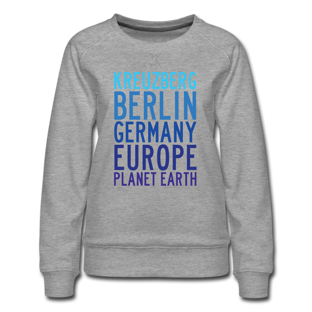 Kreuzberg - Planet Earth - Frauen Premium Sweatshirt - heather grey
