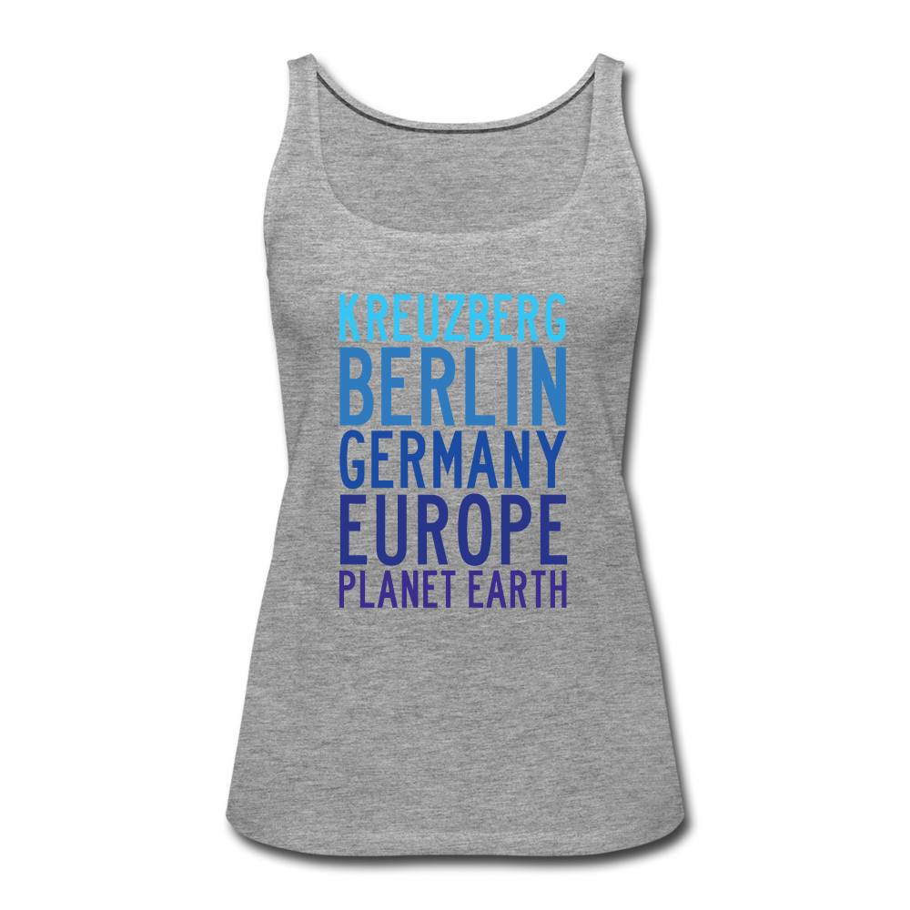Kreuzberg - Planet Earth - Frauen Premium Tank Top - heather grey